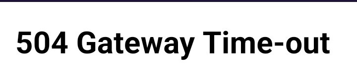 504 Gateway Time-out